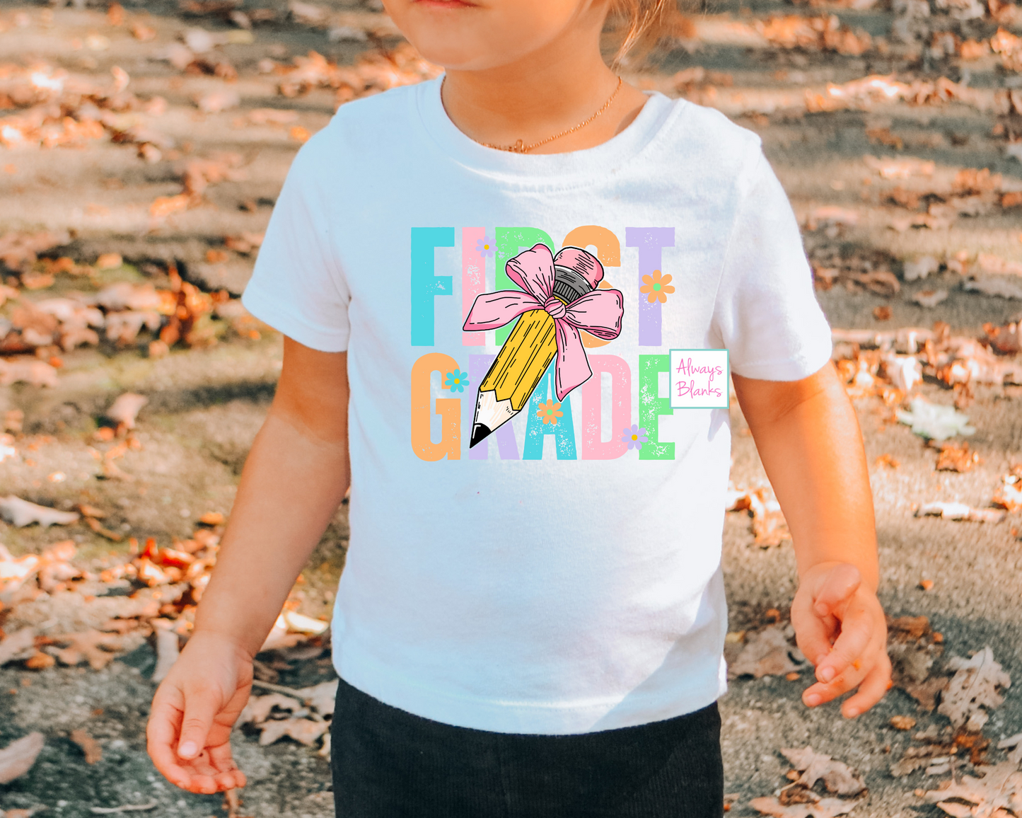 First Grade Girl Bow Pencil DTF TRANSFER or UV DTF STICKER