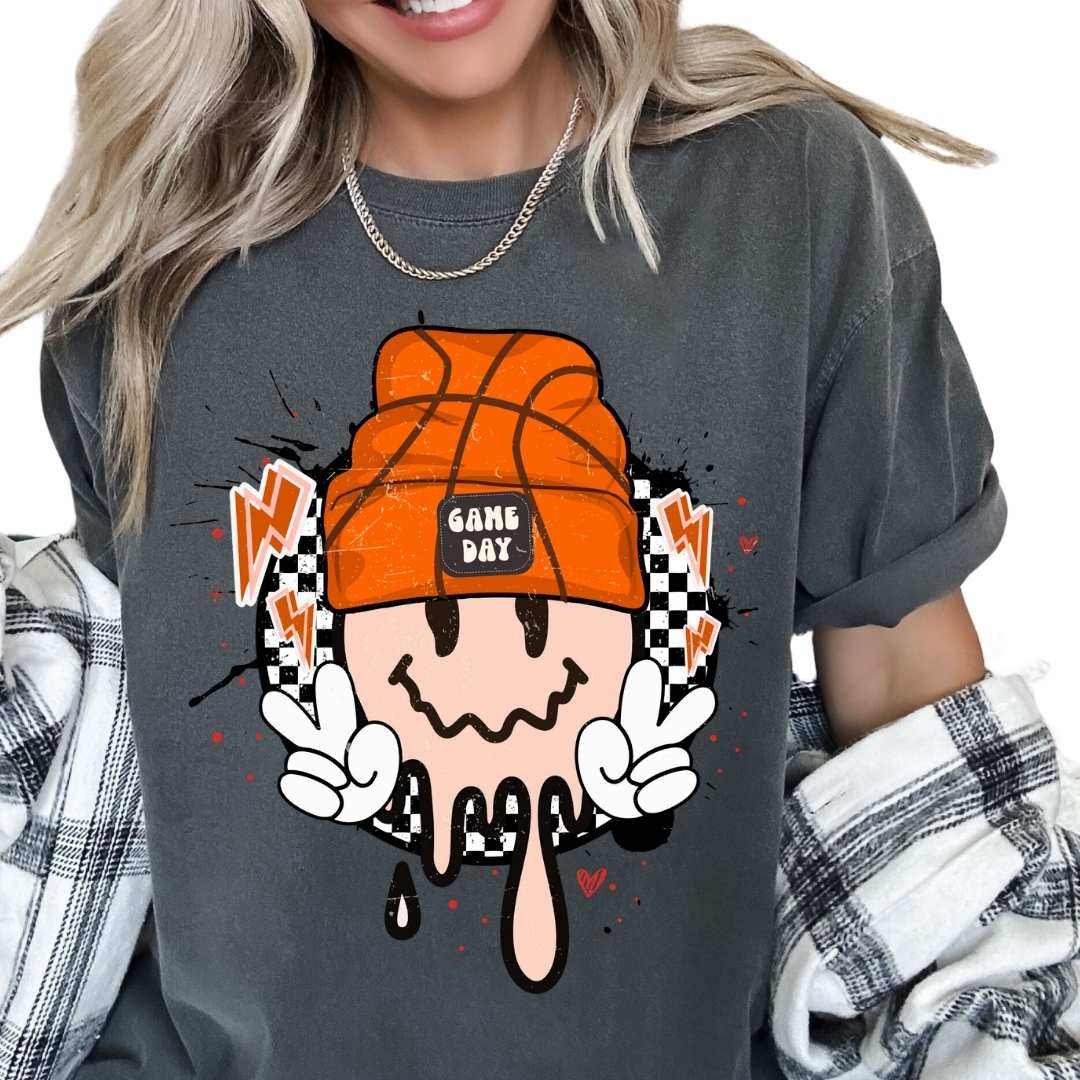 Grunge Basketball Game Day DTF TRANSFER