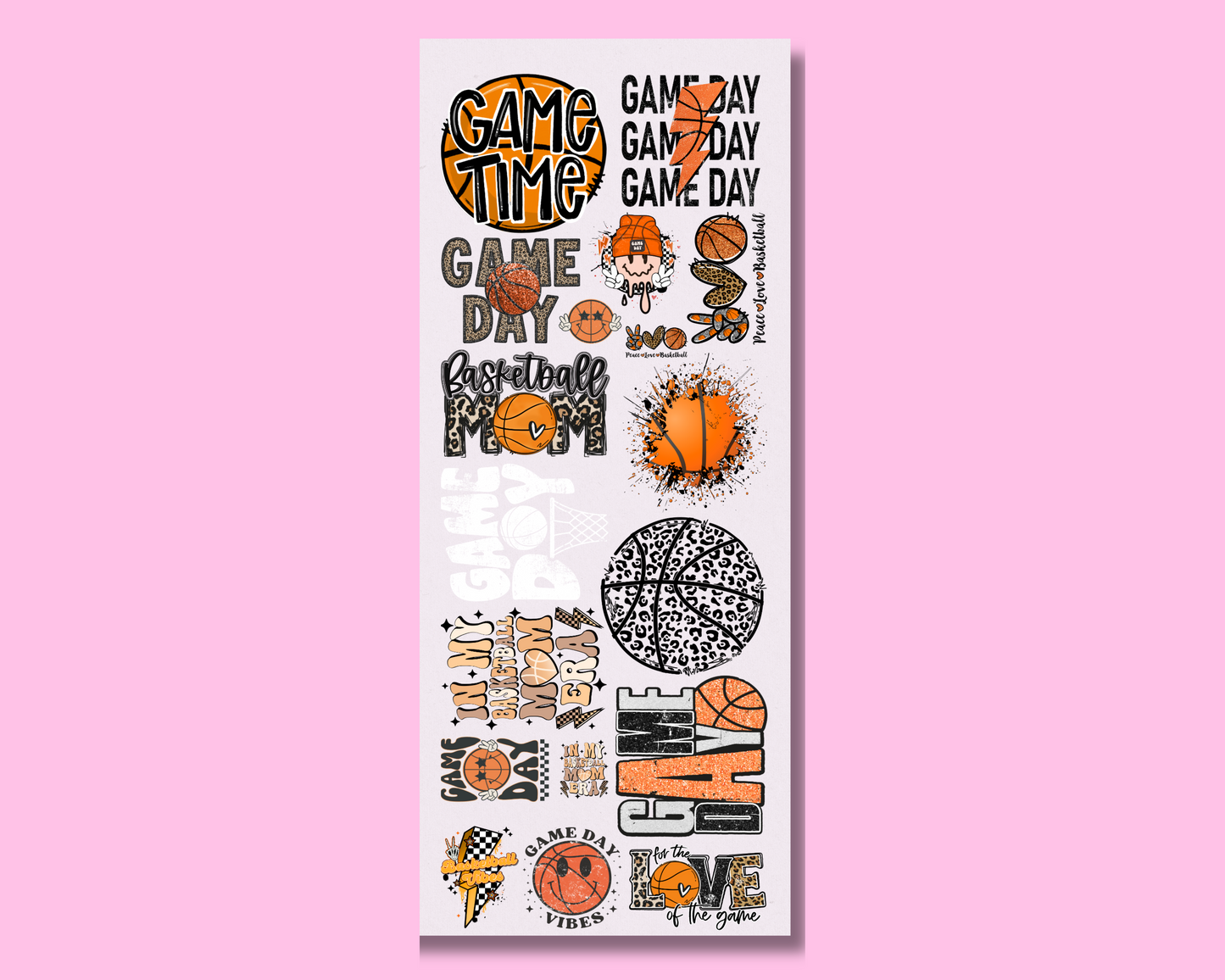 Premade Adult/Kids Basketball DTF Gang Sheet 22x60