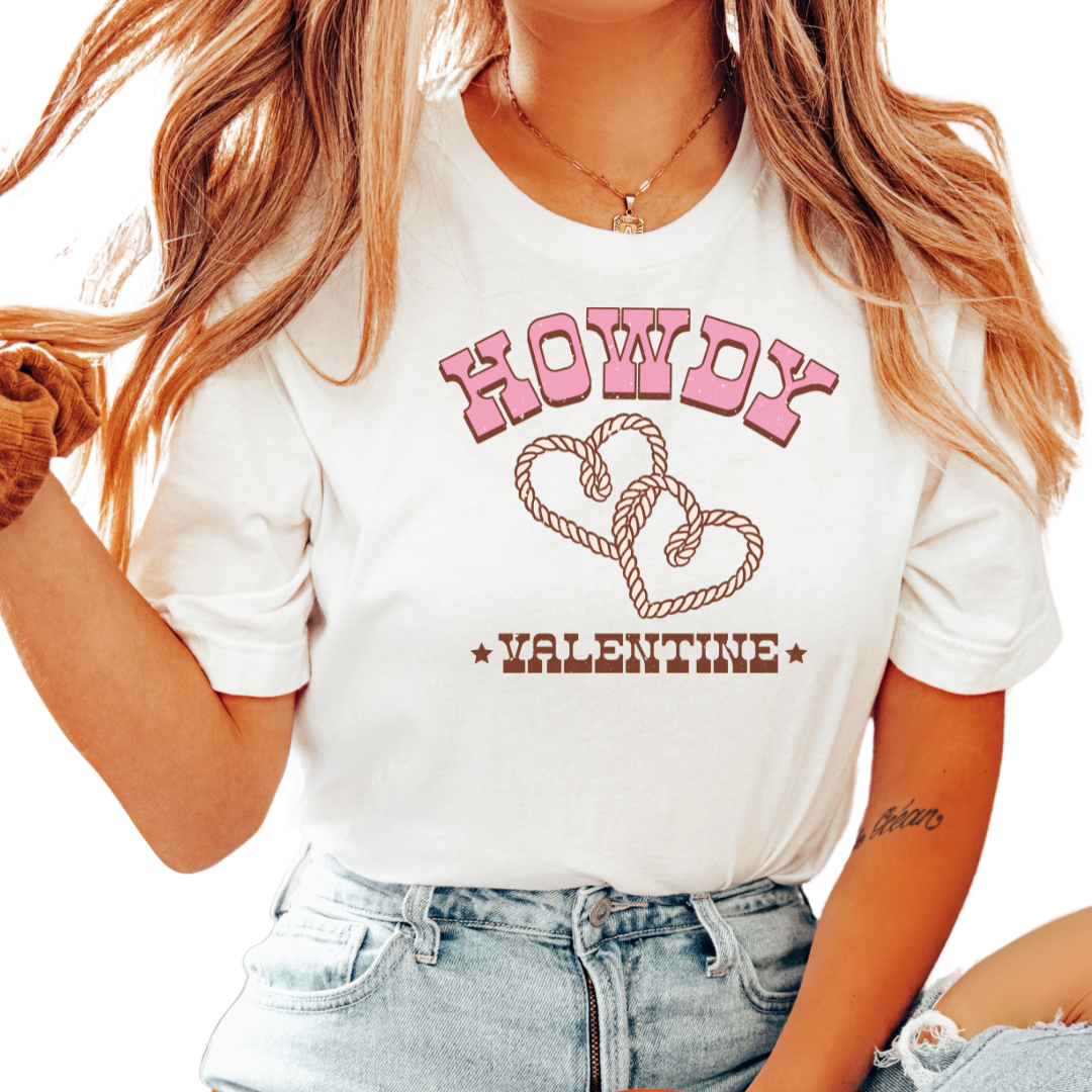 Howdy Valentine (Distressed) Western Valentine's Day DTF TRANSFER or UV DTF STICKER