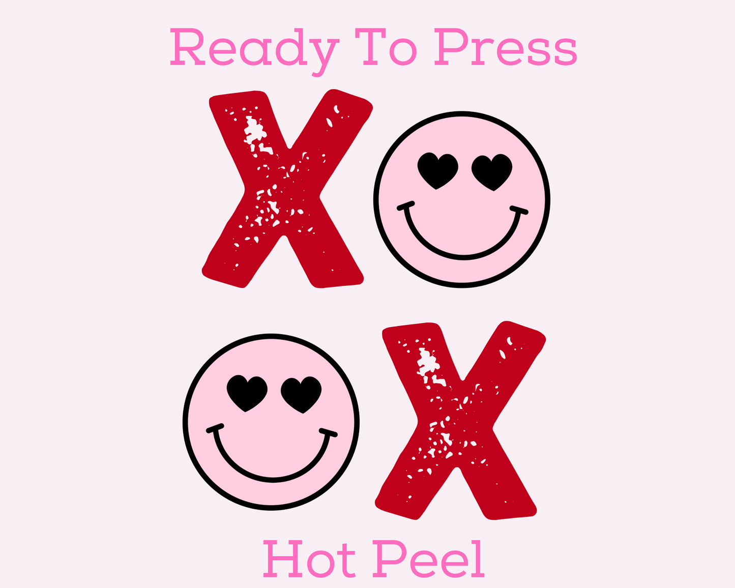 XOXO Happy (Distressed) Valentine's Day DTF TRANSFER or UV DTF STICKER