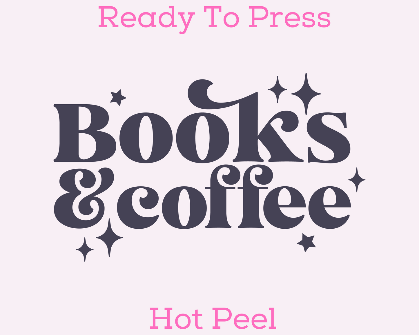 Books & Coffee Trendy DTF TRANSFER