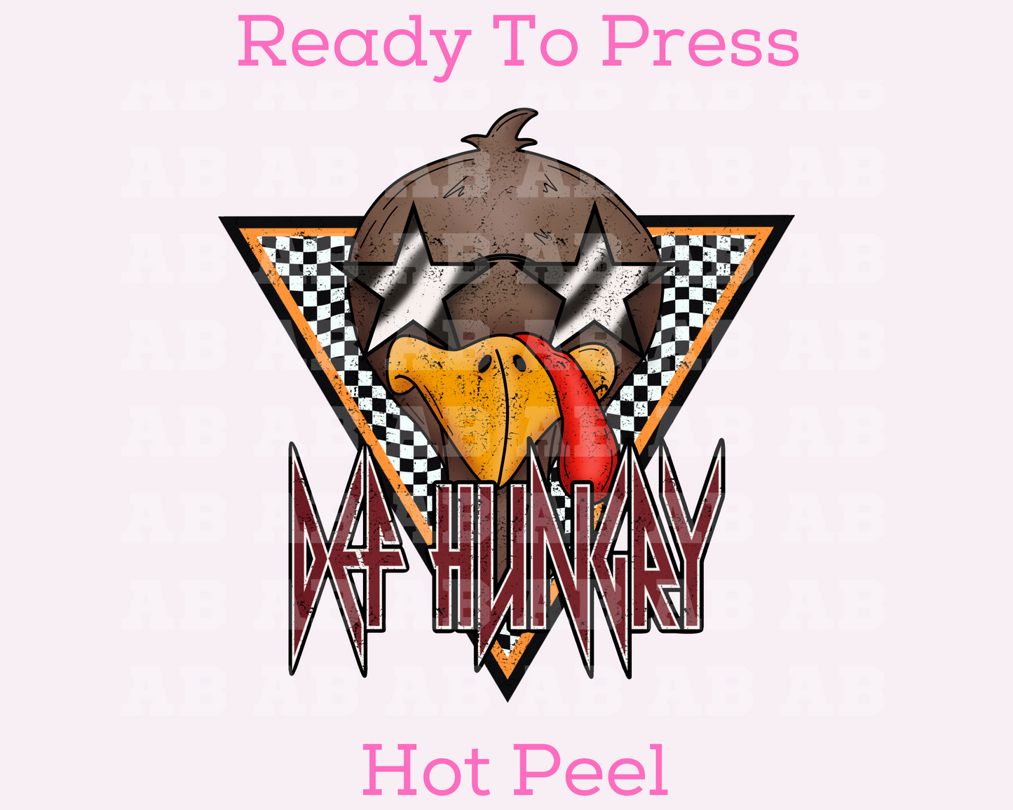 Def Hungry Turkey Thanksgiving DTF TRANSFER or UV DTF STICKER