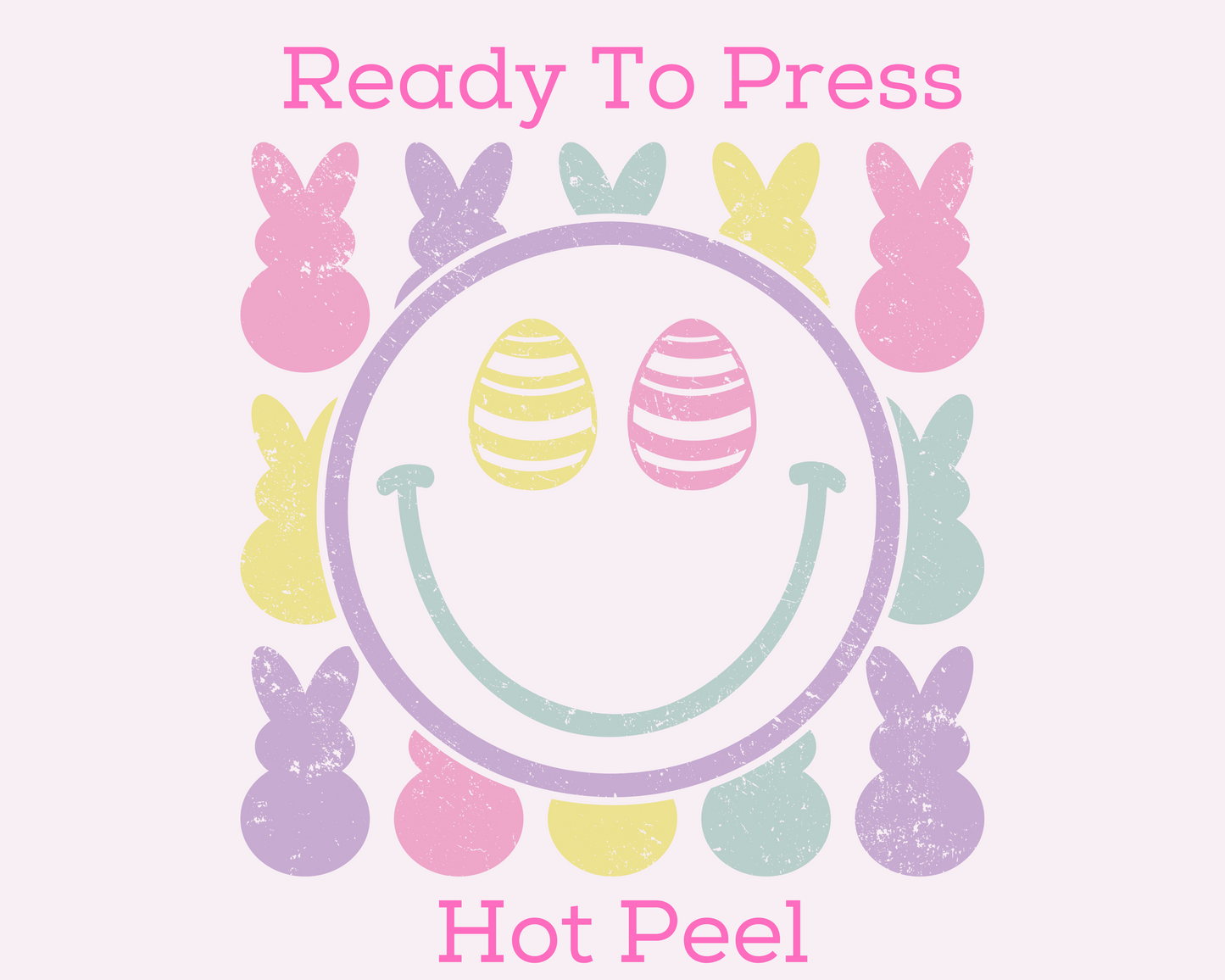 Easter Smiley (Peep Collage) Easter DTF TRANSFER or UV DTF STICKER