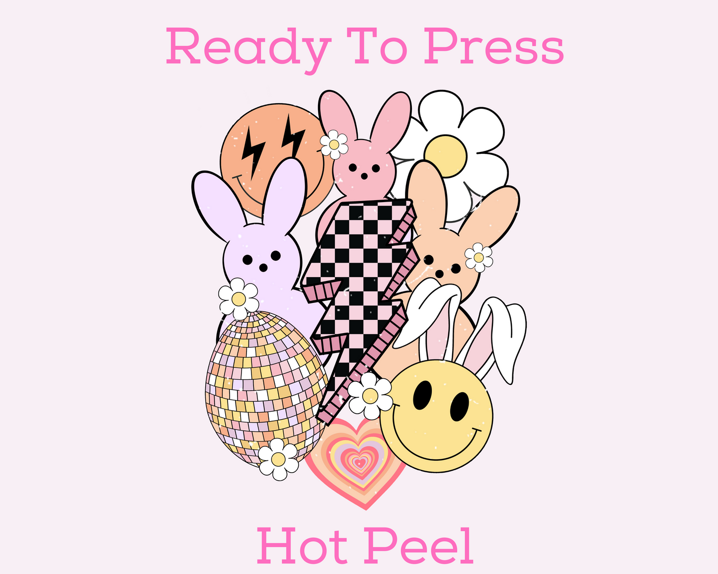 Pastel Easter Collage DTF TRANSFER or UV DTF STICKER or UV DTF STICKER