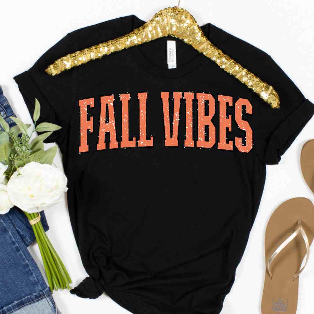 Fall Vibes (Distressed) DTF TRANSFER or UV DTF STICKER DECAL