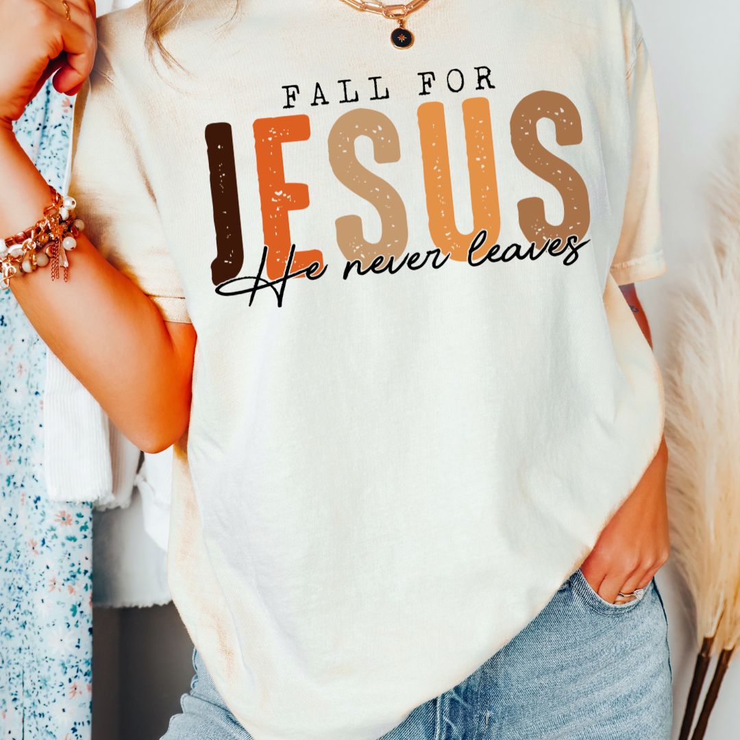 Fall For Jesus DTF TRANSFER or UV DTF STICKER