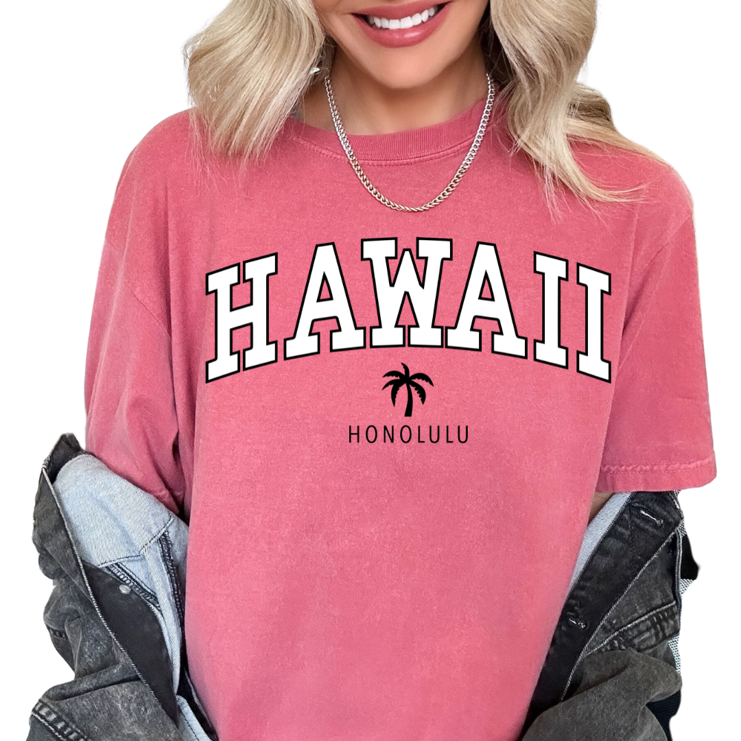 Varsity Hawaii Honolulu Trendy DTF TRANSFER