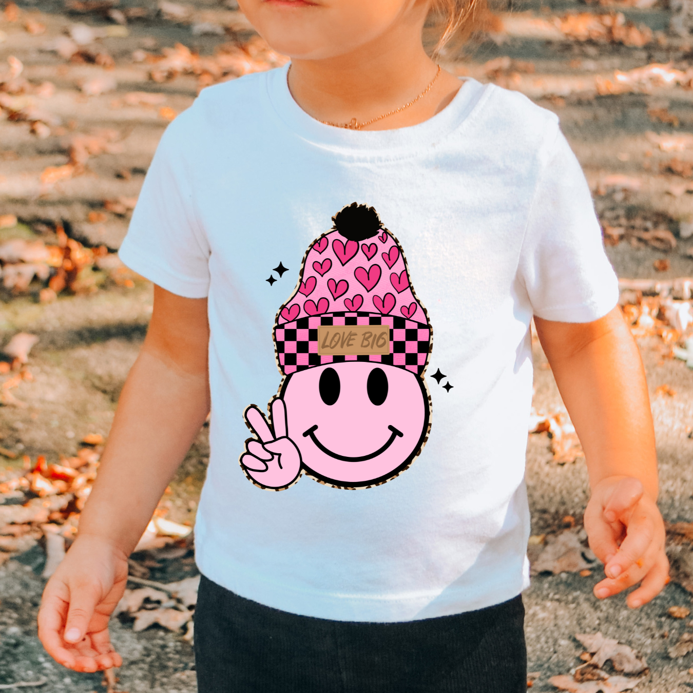 Love Big Heart Beanie Happy Valentine's Day DTF TRANSFER