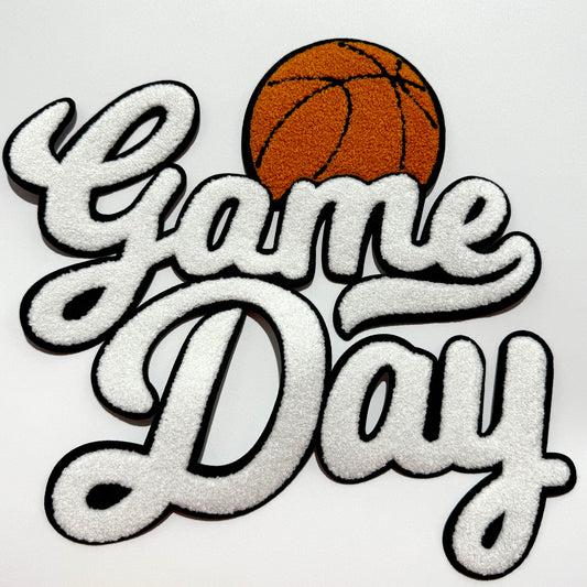 Basketball Game Day Chenille Patch or UV DTF STICKER