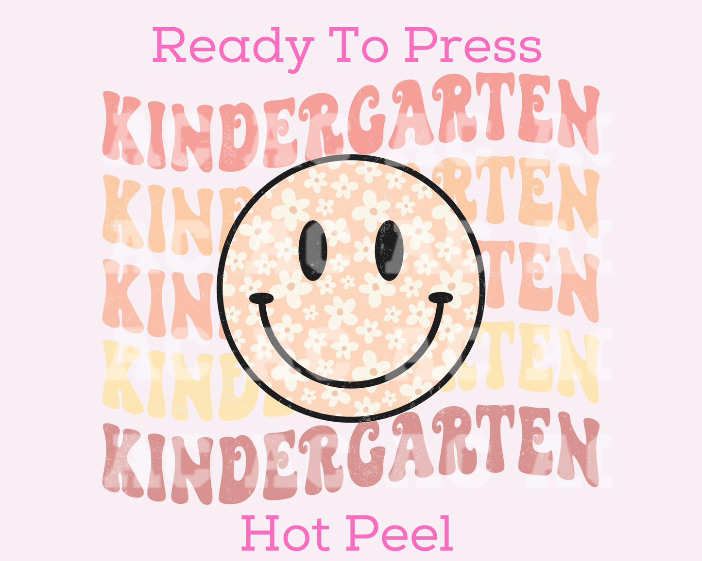 Kindergarten Smiley DTF TRANSFER or UV DTF STICKER