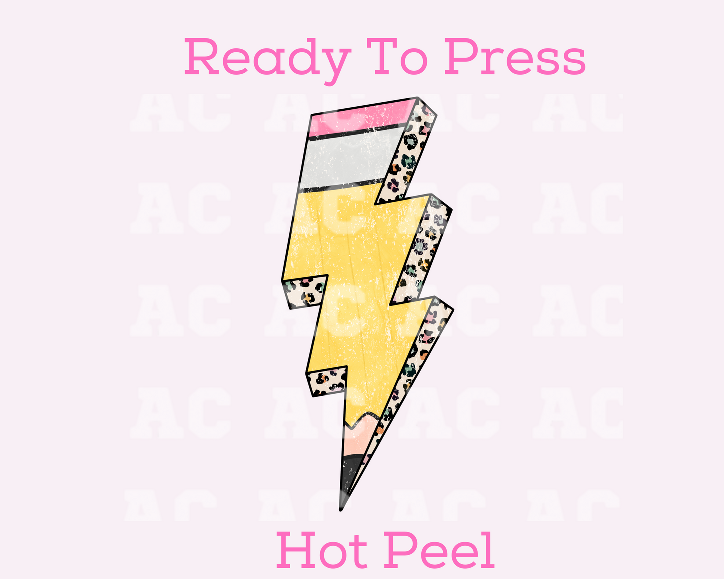 Pencil Bolt DTF TRANSFER or UV DTF STICKER DECAL