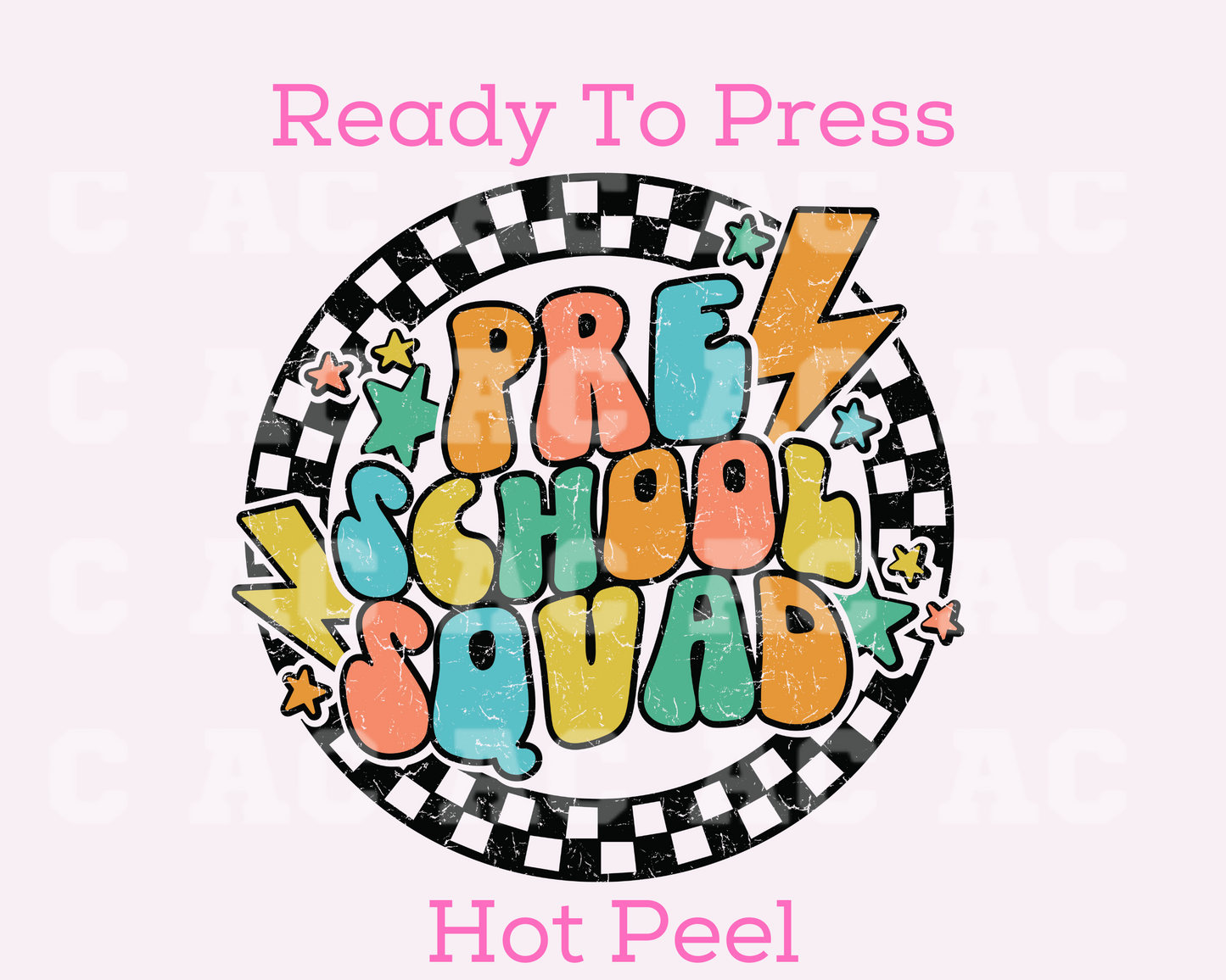 Pre-School Squad DTF TRANSFER or UV DTF STICKER