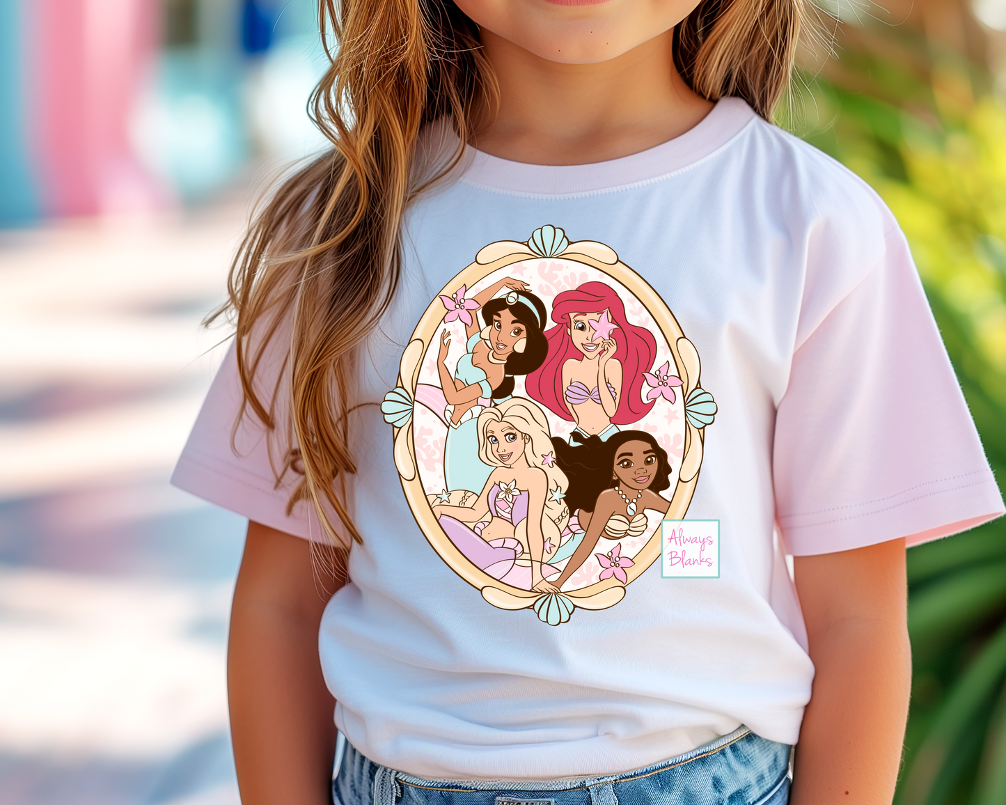 Disney Princess in a frame DTF TRANSFER or UV DTF STICKER