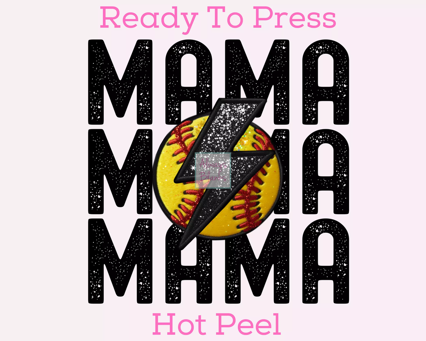 Softball Mama DTF TRANSFER or UV DTF STICKER DECAL