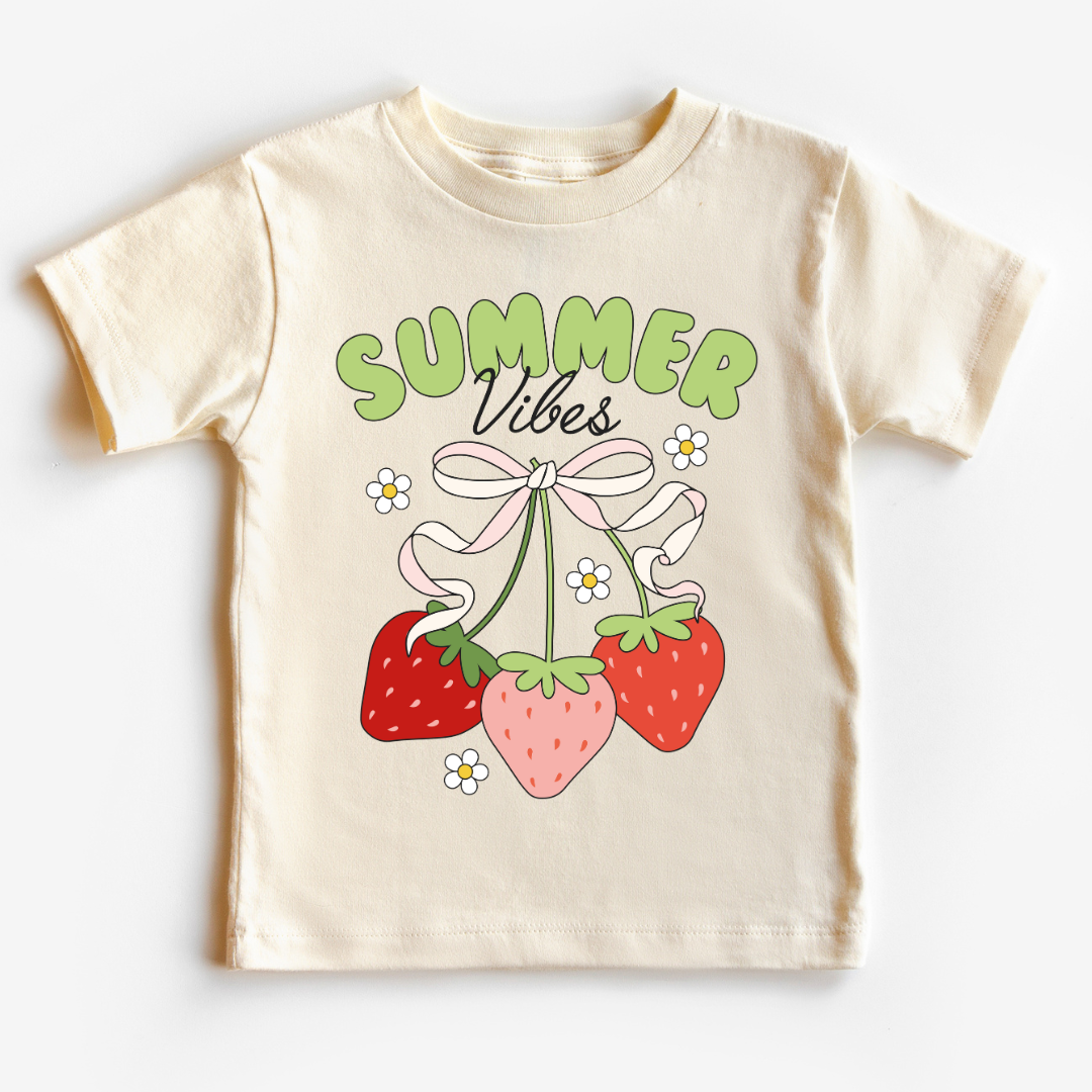 Strawberry Summer Vibes Coquette Bow DTF TRANSFER or UV DTF STICKER