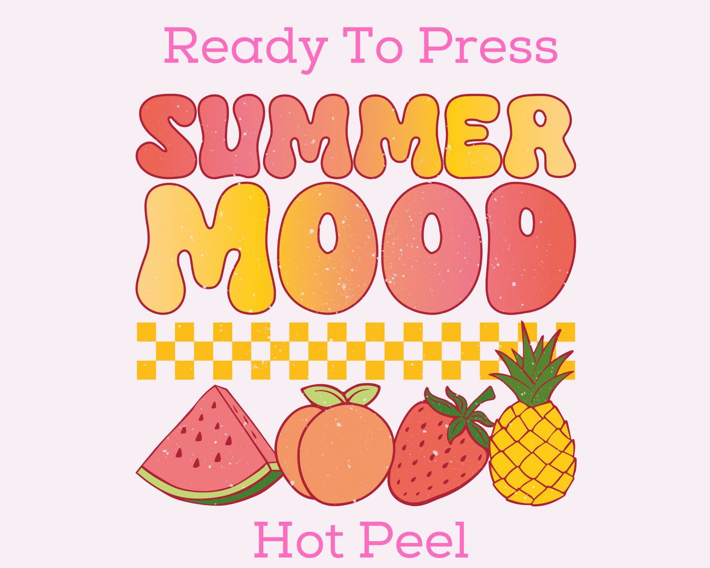 Summer Mood Fruit (Distressed) Summer DTF TRANSFER or UV DTF STICKER
