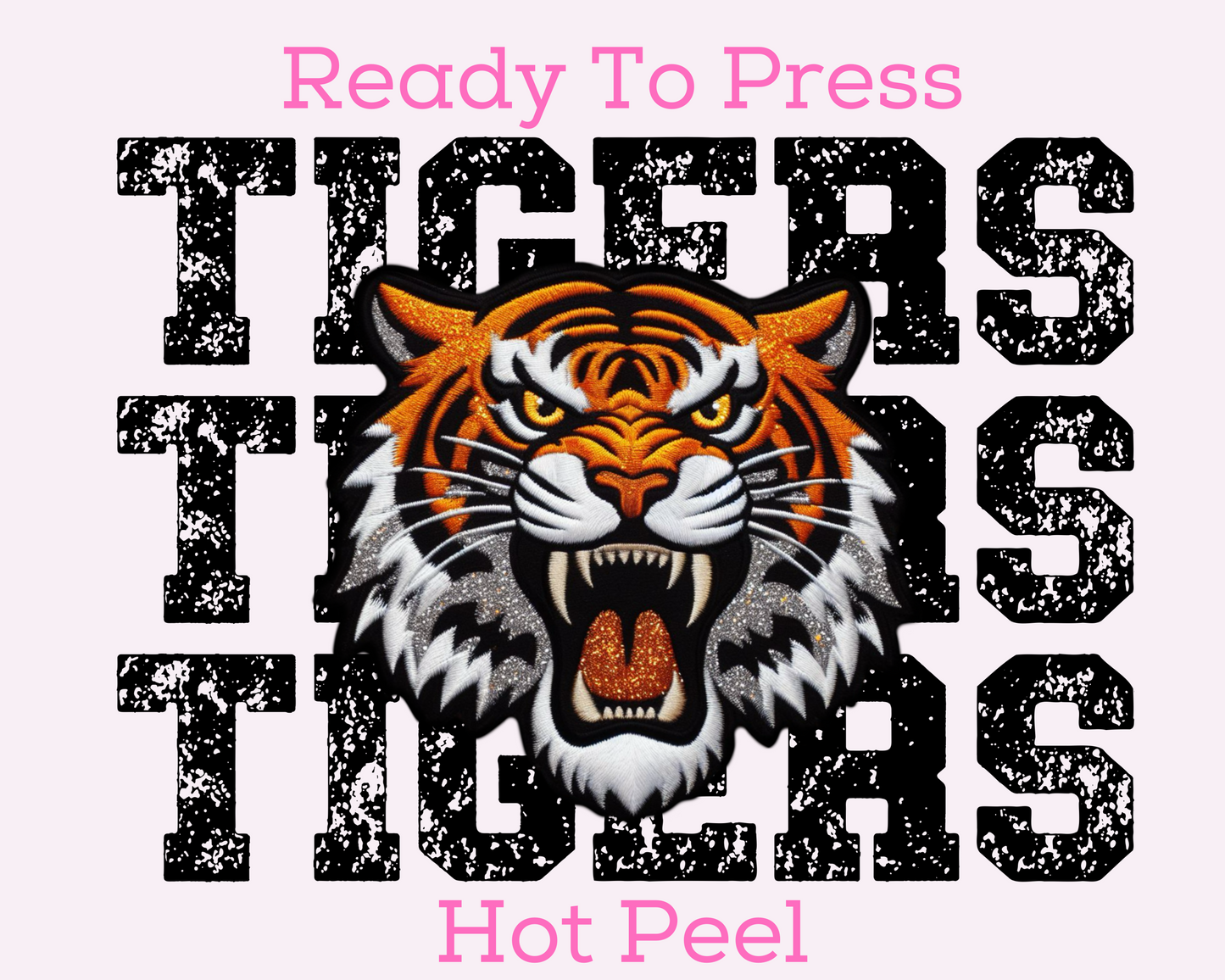 Faux Sequins Tigers (Distressed) DTF TRANSFER or UV DTF STICKER