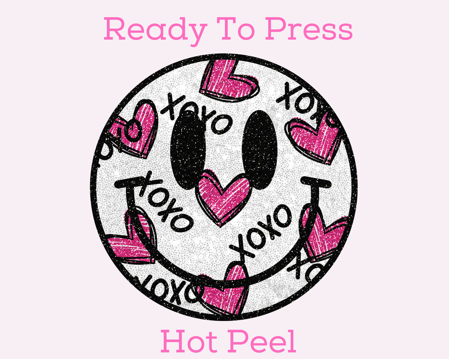 XOXO Happy Face Valentines Day DTF TRANSFER
