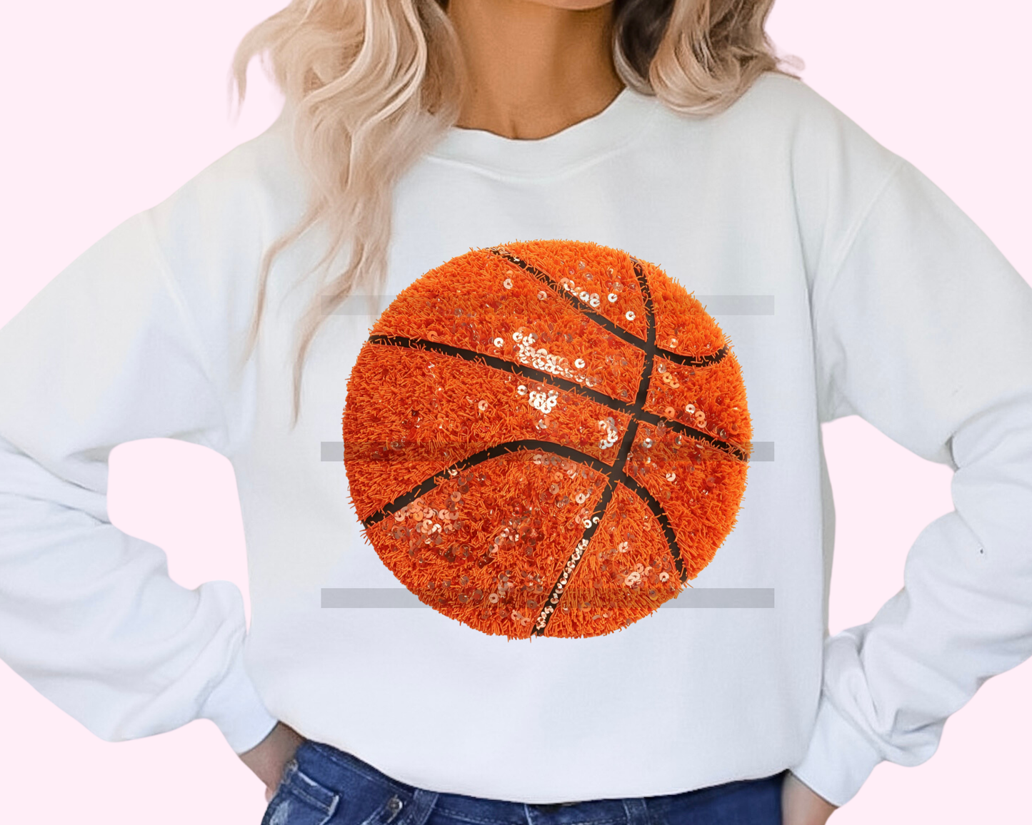 Faux Sequins Basketball Sports DTF TRANSFER