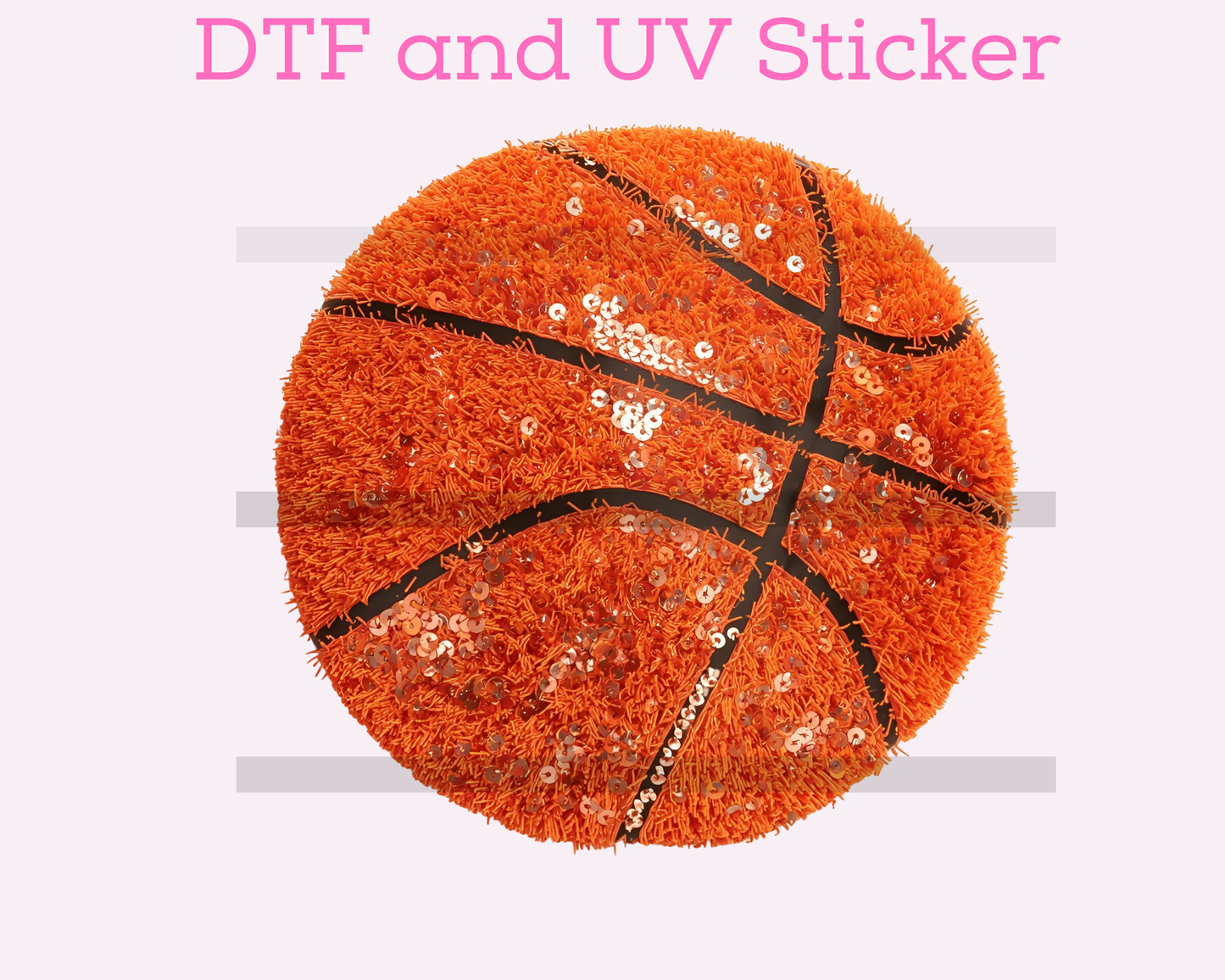 Faux Sequins Basketball Sports DTF TRANSFER