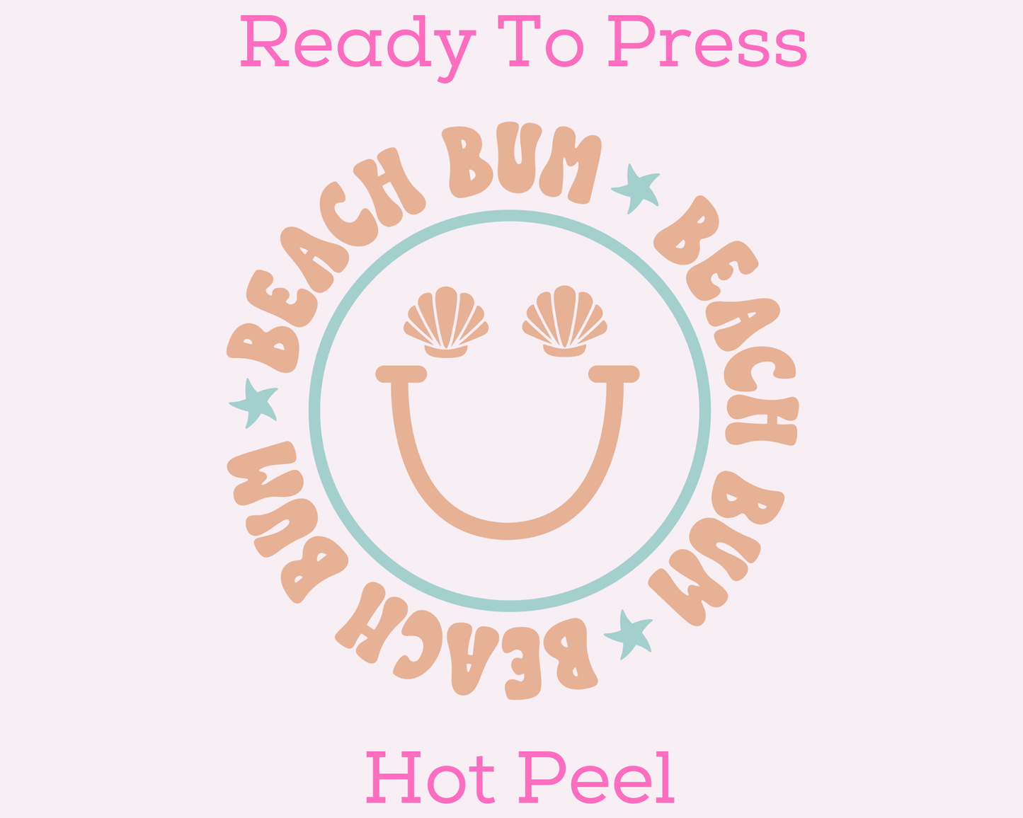 Happy Beach Bum Summer DTF TRANSFER or UV DTF STICKER