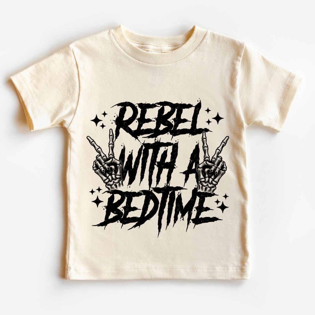 Rebel With A Bedtime Skeleton Mini DTF TRANSFER or UV DTF STICKER DECAL