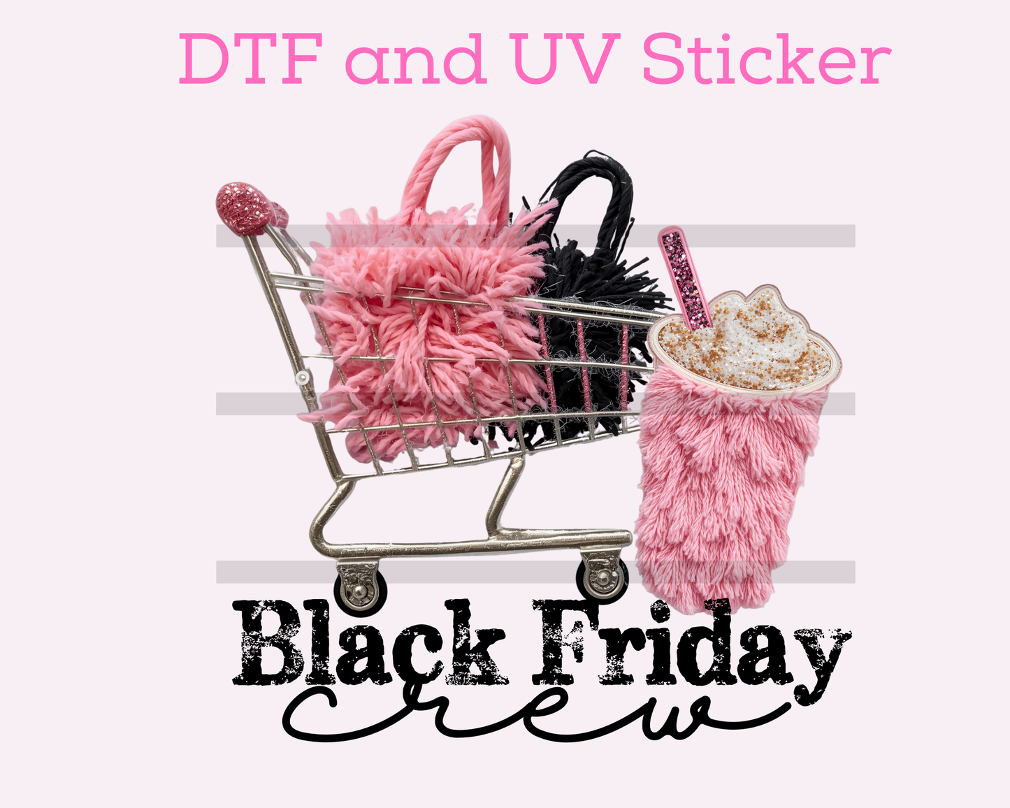 Black Friday Crew Christmas DTF TRANSFER or UV DTF STICKER