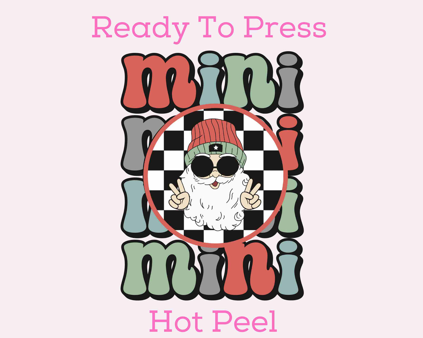 Santa Mini Checkered DTF TRANSFER