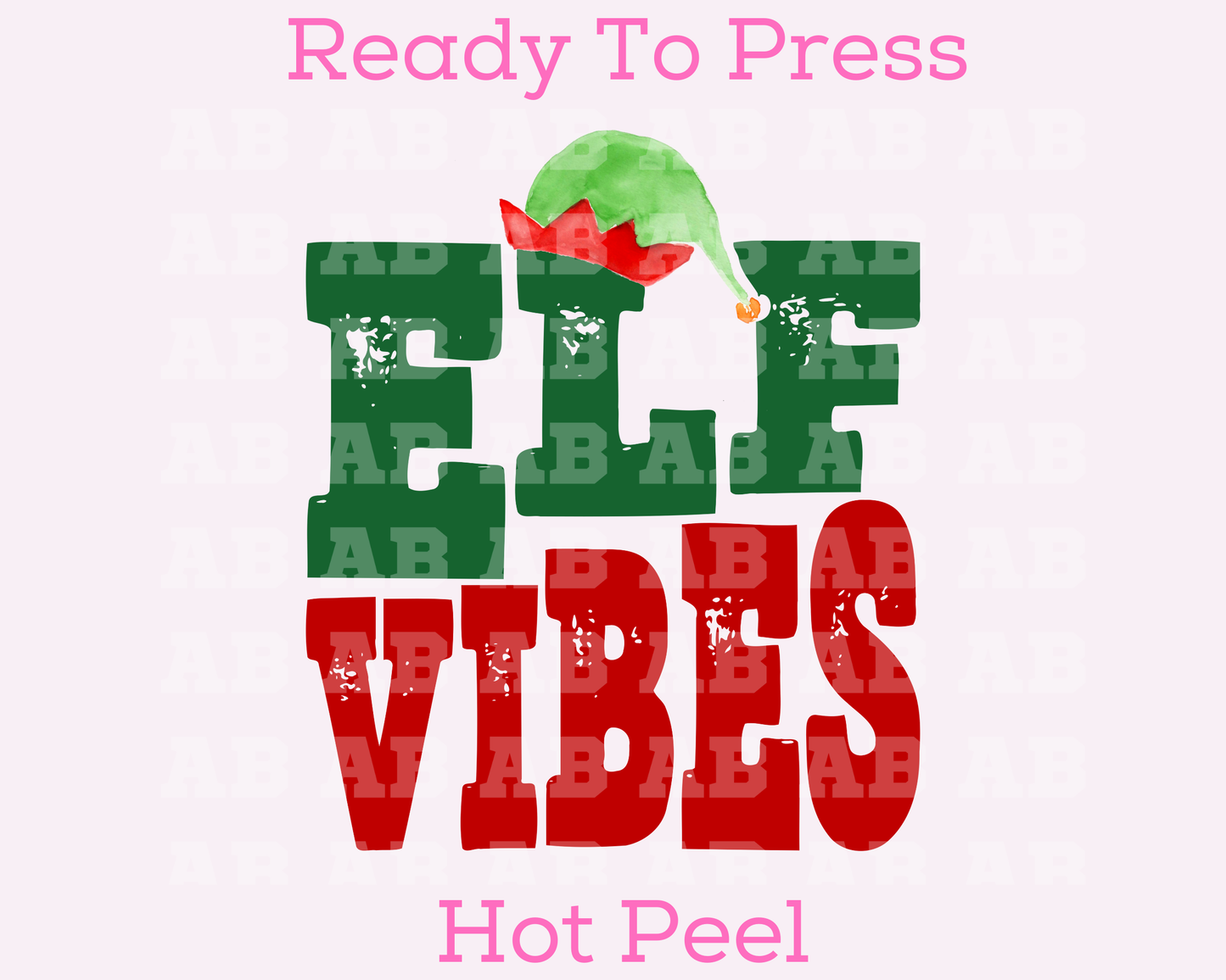 ElfVibes Christmas DTF TRANSFER or UV DTF STICKER