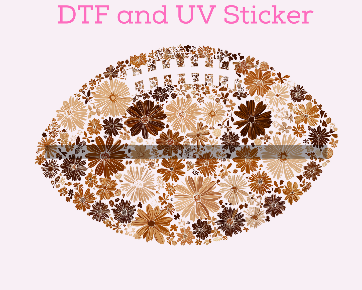 Floral Football DTF Transfer