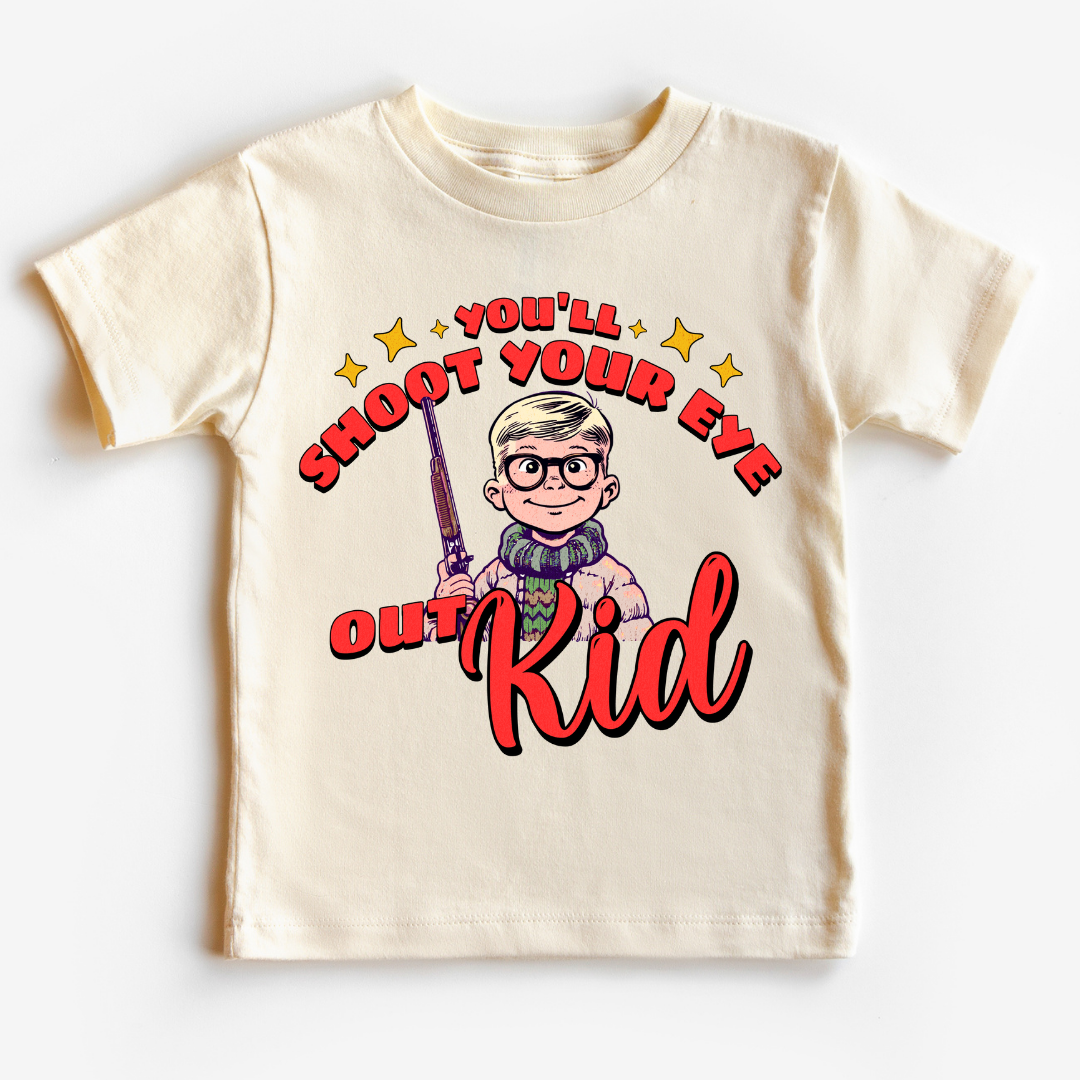 A Christmas Story, You'll Shoot Your Eye Out Kid Christmas DTF TRANSFER or UV DTF STICKER