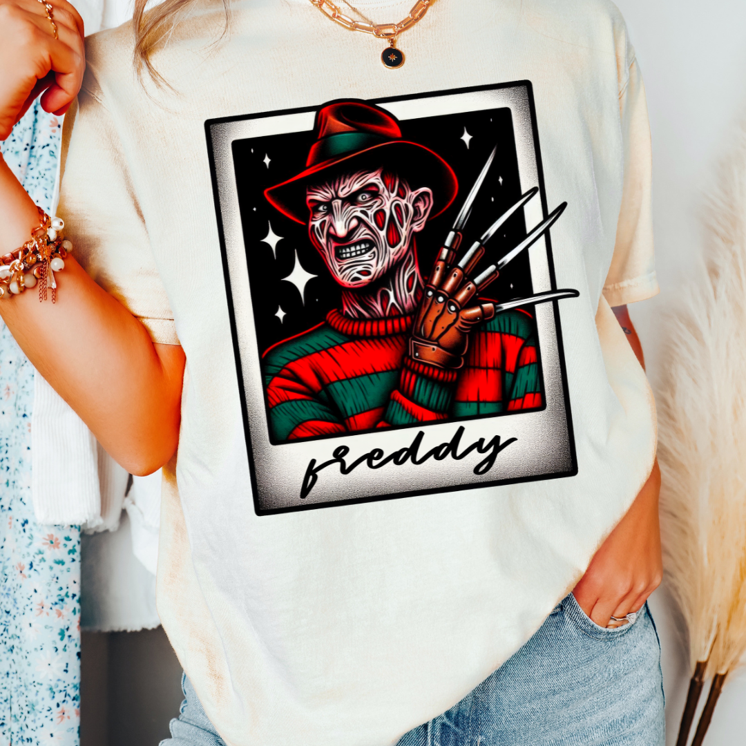 Freddy Krueger Polaroid Halloween DTF TRANSFER