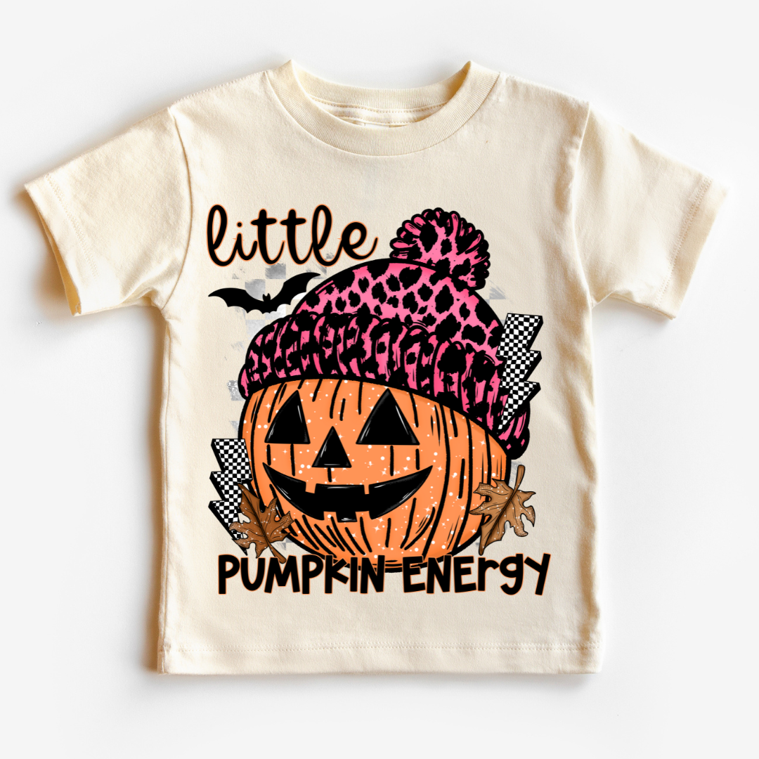 Little Pumpkin Energy (Pink) Halloween DTF TRANSFER or UV DTF STICKER