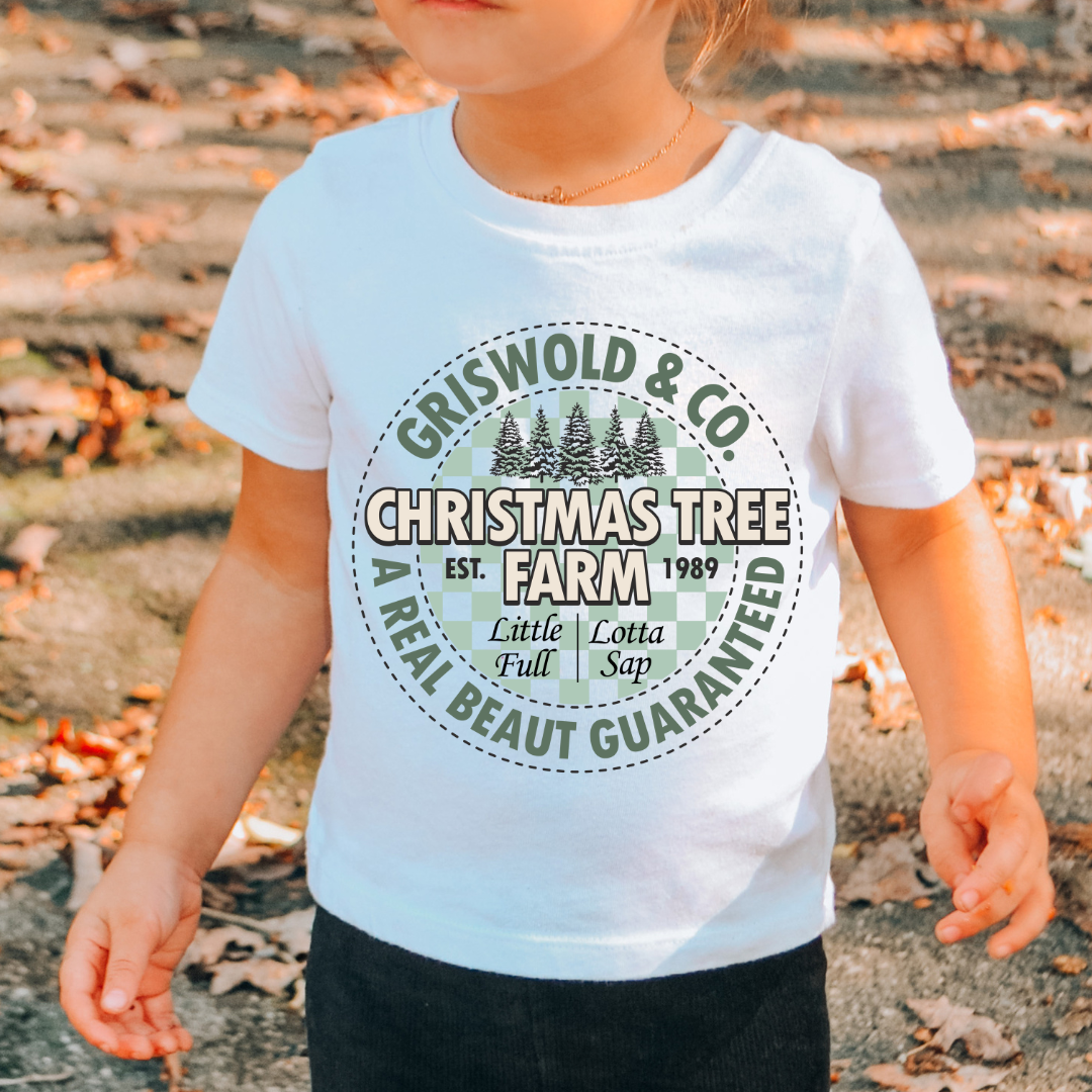 Griswold & Co. Christmas Tree Farm (Cream) Christmas DTF TRANSFER  or UV DTF STICKER