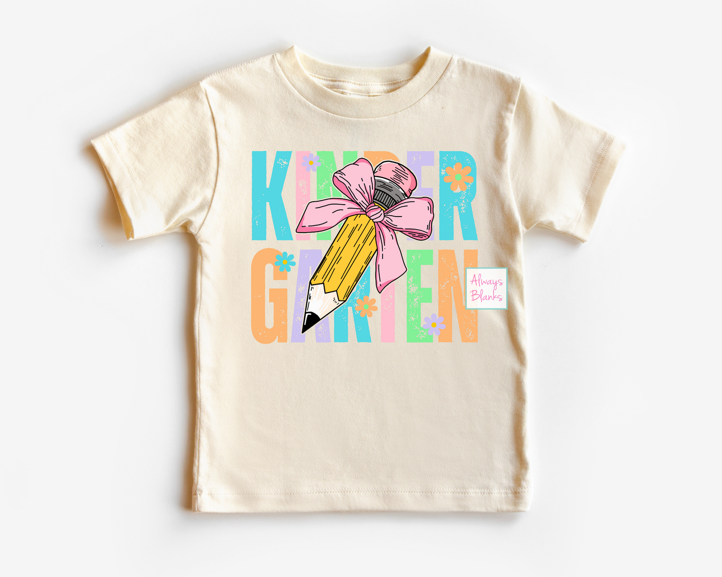Kindergarten Girl Grade Bow Pencil DTF TRANSFER or UV DTF STICKER