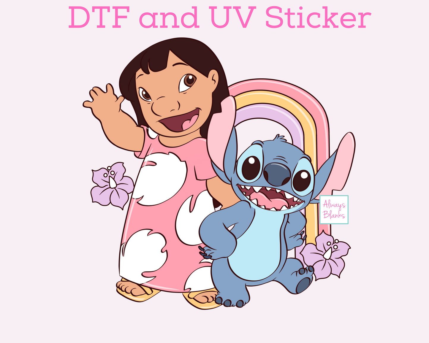 Lilo and Stitch Disney DTF TRANSFER or UV DTF STICKER DECAL