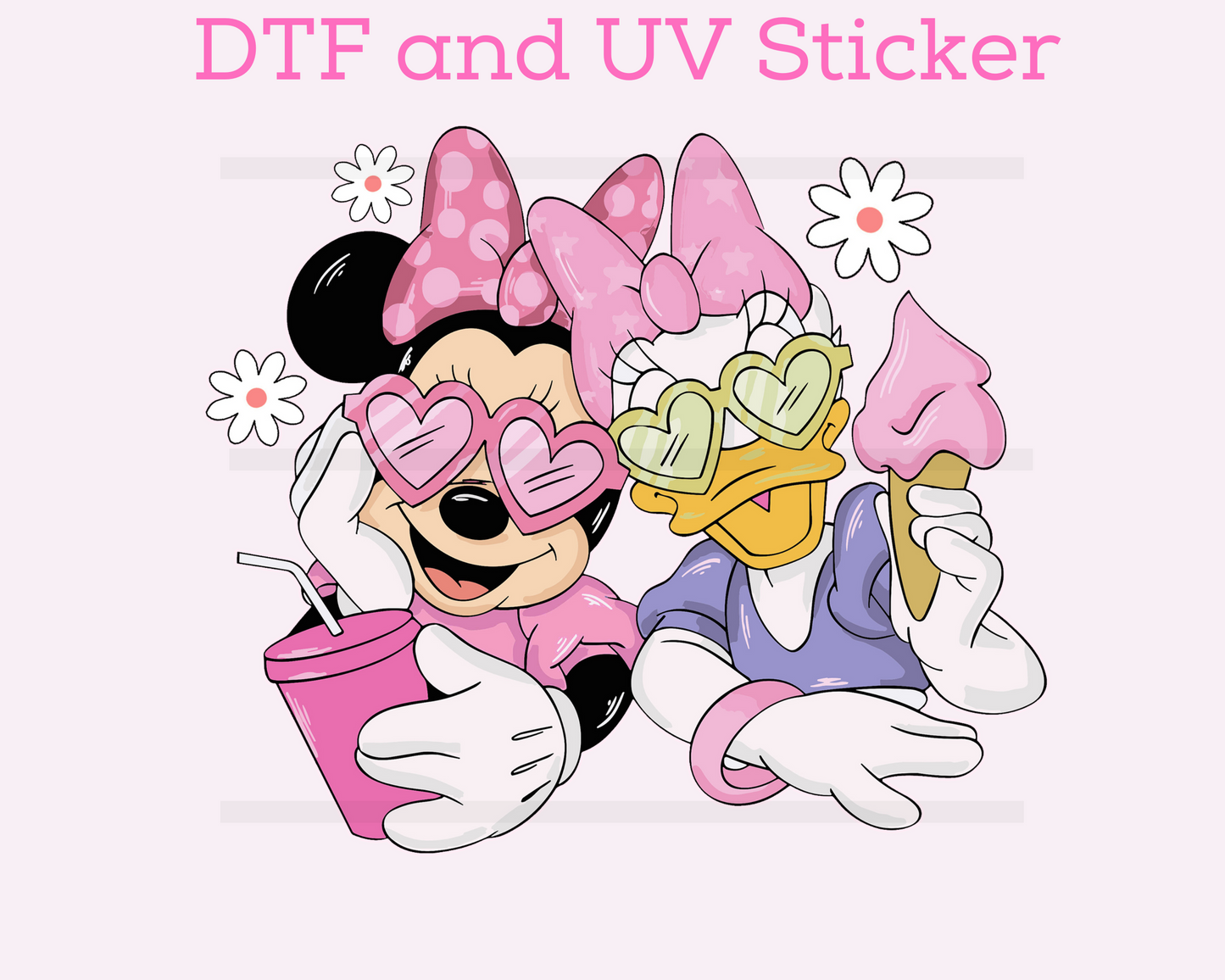 Magical Summer Girl M0use Girl Duckk DTF TRANSFER or UV DTF STICKER