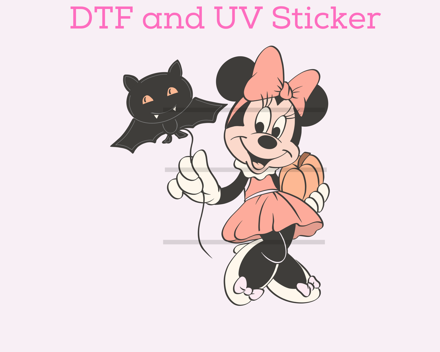 Magical Halloween Girl M0use Friends DTF TRANSFER or UV DTF STICKER