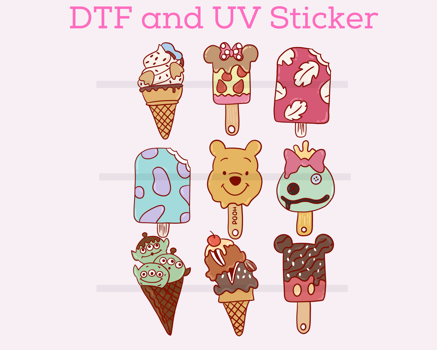 Magical Yellow Bear Popsicle DTF TRANSFER or UV DTF STICKER