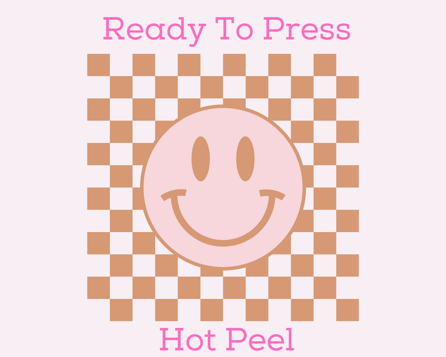 Neutral Checkered Smile Trendy DTF TRANSFER