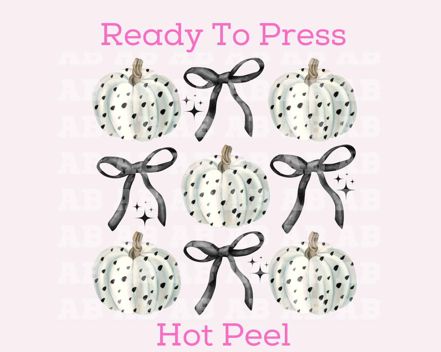 Polka Dot Pumpkins And Coquette Bows Fall DTF TRANSFER or UV DTF STICKER DECAL
