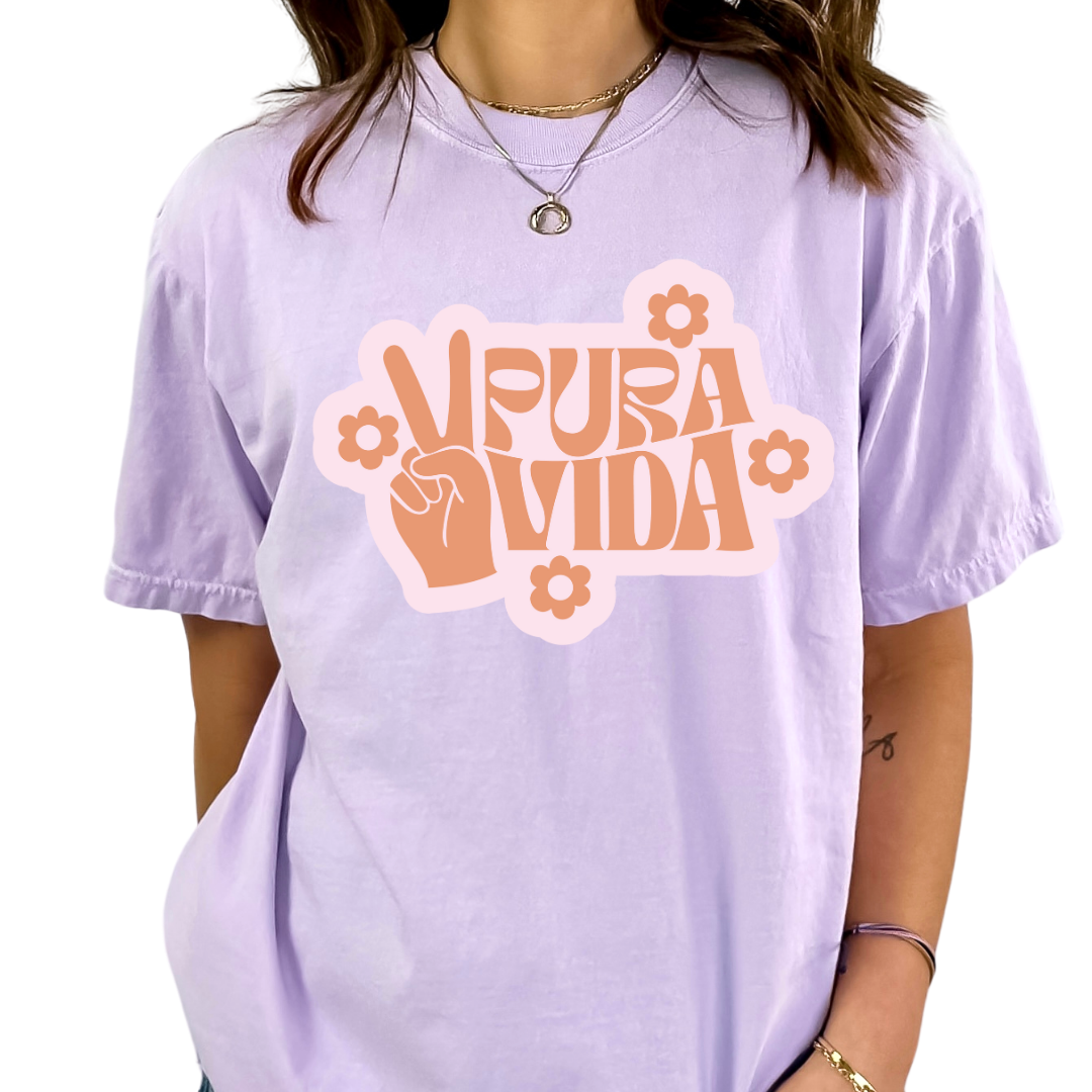 Pura Vida Peace Trendy DTF TRANSFER