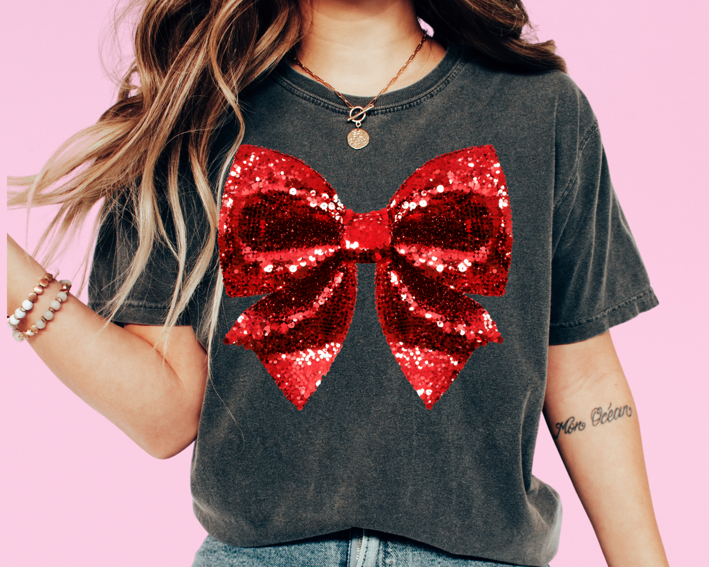 Red Coquette Bow DTF TRANSFER or UV DTF STICKER DECAL