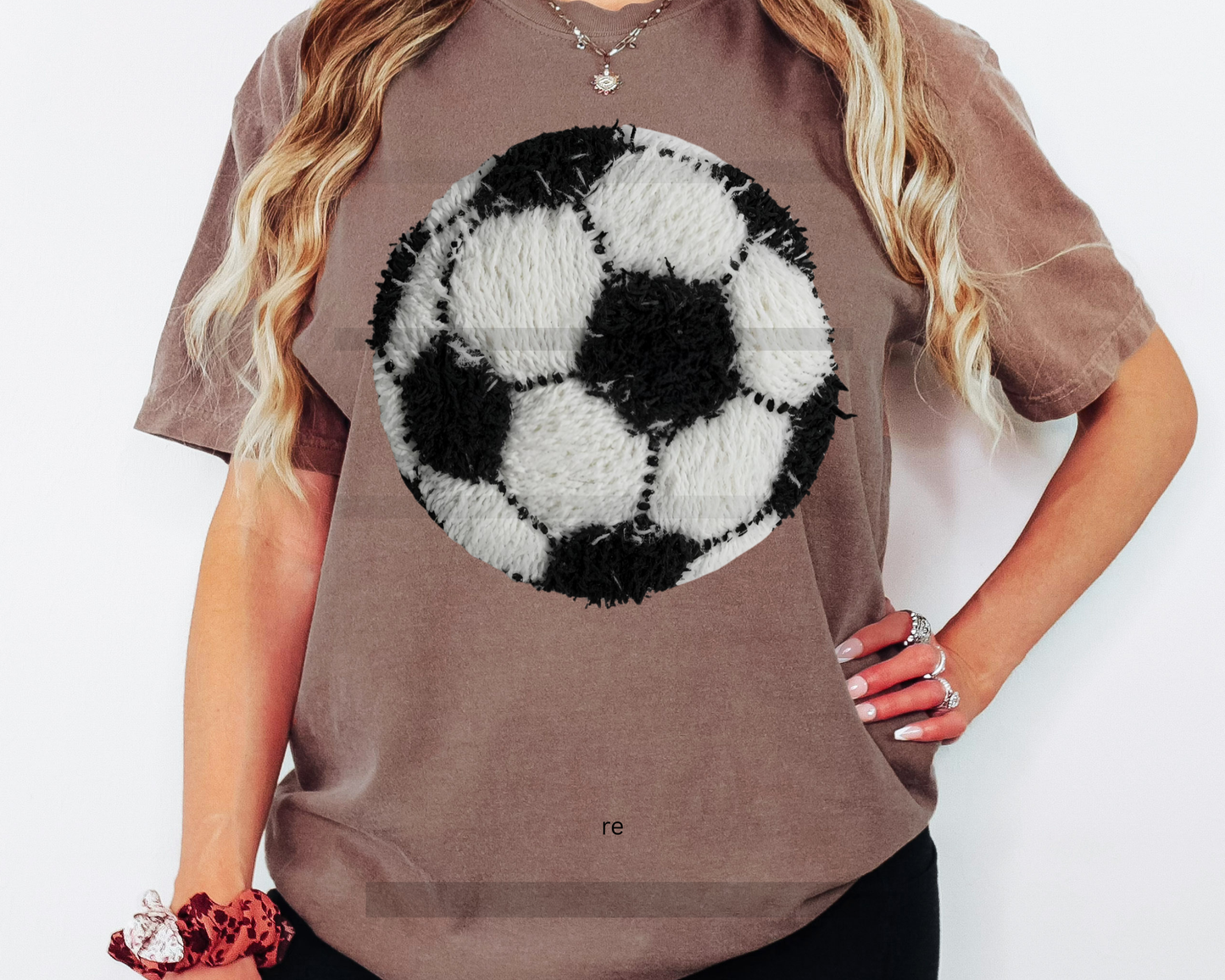 Soccer Ball Faux Texture DTF TRANSFER or UV DTF STICKER DECAL