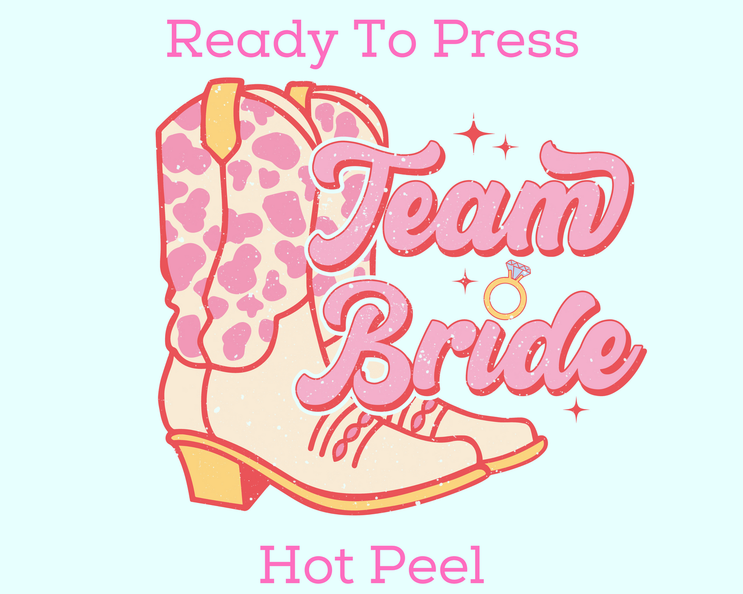 Western Team Bride DTF TRANSFER or UV DTF STICKER DECAL