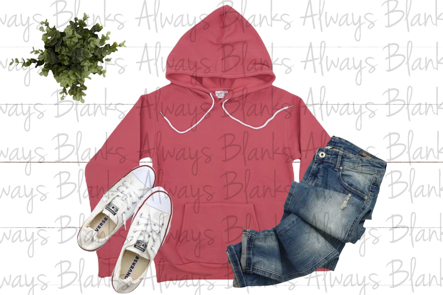 ADULT MOCK UP 100% Vintage Red FLEECE HOODIE