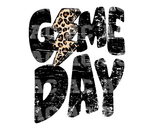 Game Day Lightning Bolt DTF TRANSFER or UV DTF STICKER DECAL