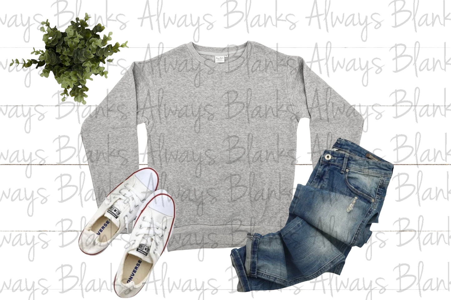 ADULT MOCK UP 100% Heather Grey LIGHTWEIGHT FLEECE Sweatshirt