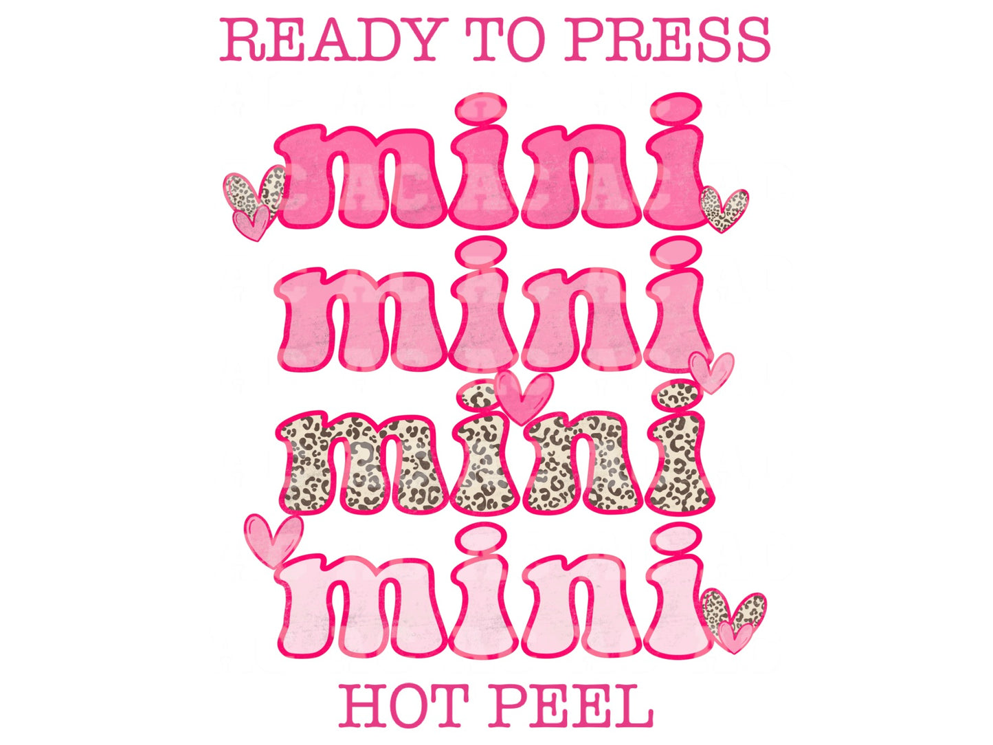 Mini (Pink) Valentines Day DTF TRANSFER or UV DTF STICKER